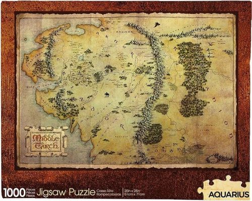  Hobbit Puzzle Karta Međuzemlja 1000 dijelova Aquarius