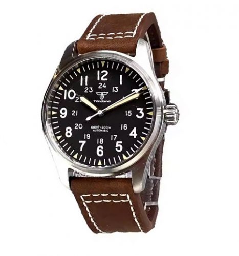  Tandorio Pilot 39mm safir NH35A kožni sat