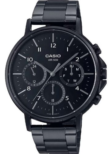  CASIO MTP-E321B-1A MUŠKI SAT MULTIDATA BLACK FASHIONABLE + KUTIJA