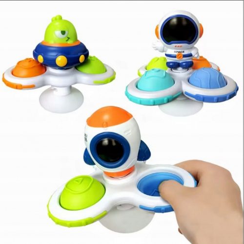  Senzorna igračka COSMIC SPINNER SET SPINNER s vakuumom, 3 KOM