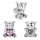  Set od 3 privjeska od perli Teddy Bears I Love You 925 Silver u poklon kutiji