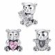  Set od 3 privjeska od perli Teddy Bears I Love You 925 Silver u poklon kutiji