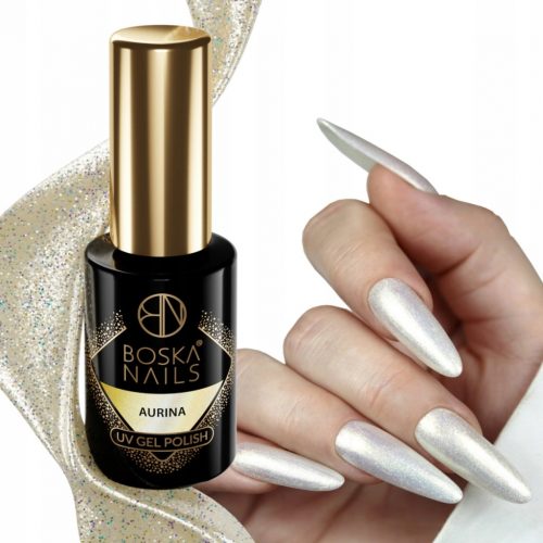  Boska Nails 486 Aurina hibridni lak 6 ml biserno bijeli sa sjajem