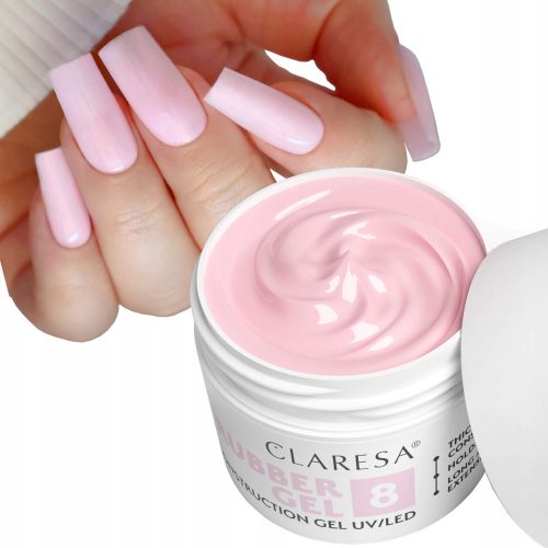  Claresa RUBBER GEL gel za ugradnju ekstenzija noktiju builder #8 12g