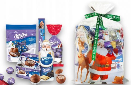  Milka Paket slatkiša Djed Mraz ispod božićnog drvca Oreo Lovers Slatkiši Poklon