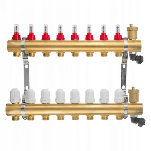  Razdjelnik za podno grijanje 8-2x ventil 2x odušnik.