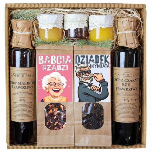  Božićni POKLON SET Tea Basket NATURAL Honey Sirup