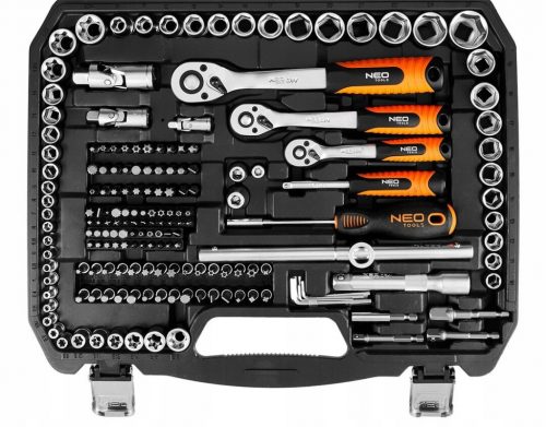  NEO TOOLS GARNITURA KLJUČEVA 220 ELEMENATA 1/2", 3/8", 1/4" 10-220