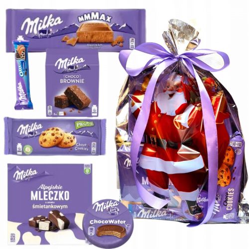  Veliki poklon paket Djed Mraz sa slatkišima Milka