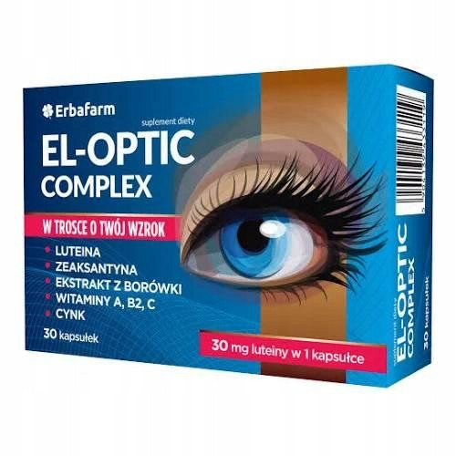  EL-OPTIC Complex, Lutein 30mg, za oči i vid