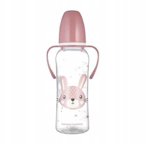  Canpol babies Standardna uska bočica s ručkama 250ml CUTE ANIMALS 0m+