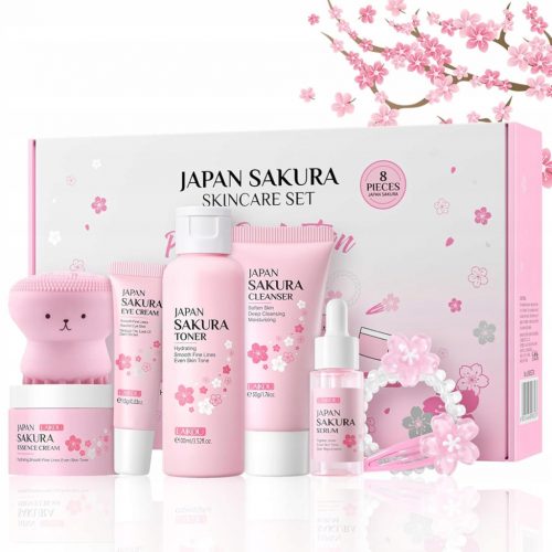  Sakura set za njegu kože za lice - poklon set za njegu kože za djevojčice/žene,