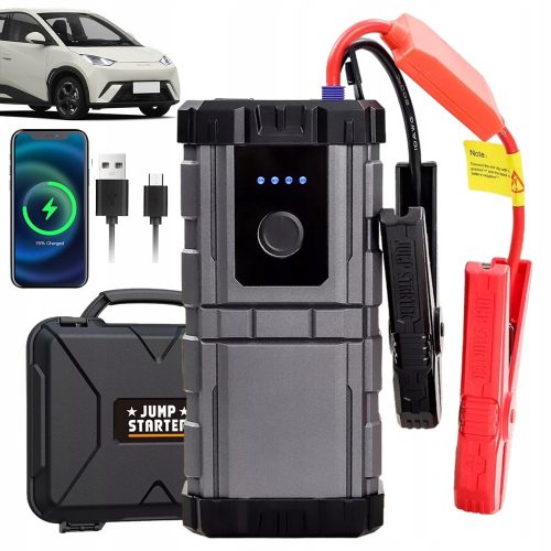  POWER BANK JUMP STARTER POJAČIVAČ STARTOVANJA SA LED SVJETILJKOM 12V 6000MAH CRNA