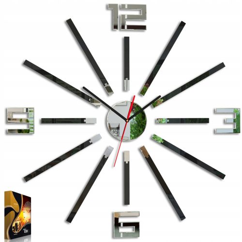 ModernClock zidni sat crni 65cm