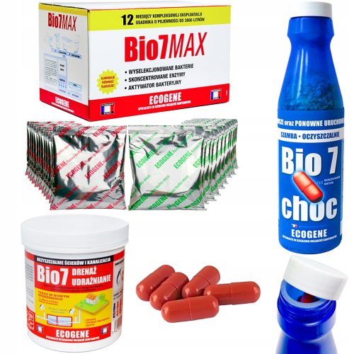  Bio7 Max 2kg + Bio7 CHOC + Bio7 kompletna drenaža