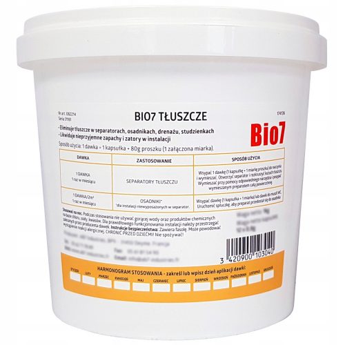  BIO7 MASTI ODMAŠĆIVANJE Tretman otpadnih voda LIPAZA UKLANJA MASTI 1KG ECOGENE