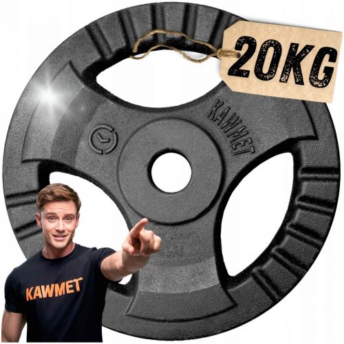  Opterećenje od lijevanog željeza 20 kg ploča upravljač za vježbanje KAWMET gym 30mm