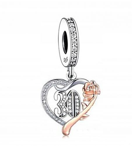  PRIVJESAK CHARMS 30th Birthday Anniversary srce s925