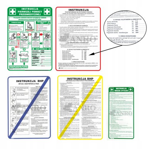  Set Iskra System zdravstvenih i sigurnosnih ploča 24,5x35 cm 5 kom.