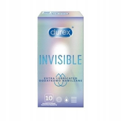  Durex Invisible kondomi, dodatno hidratizirani, 10 kom