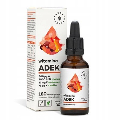  Aura Herbals dodatak prehrani Vitamini A+D3+E+K2 kapi 30 ml