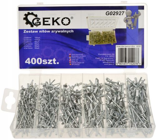  Geko G02927 set slijepih zakovica